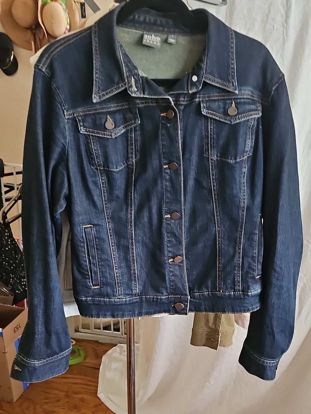 Soho Dark Blue Denim Jean Jacket